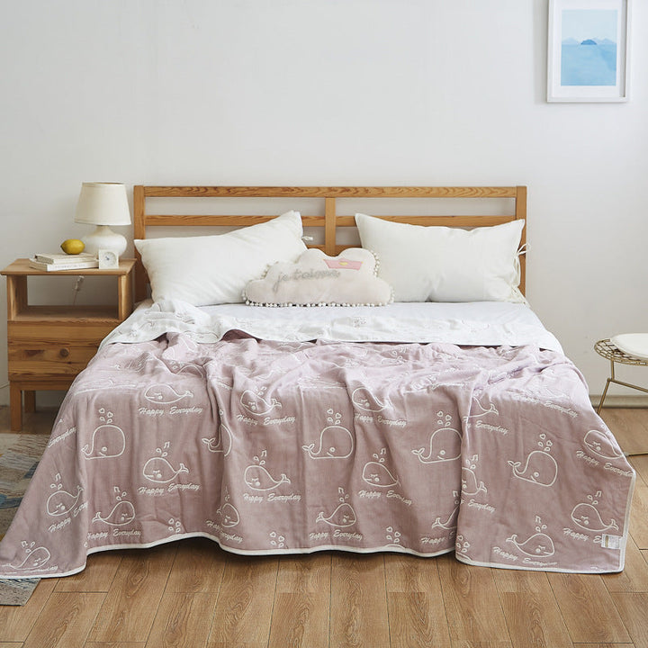 Women Elegant Blanket with Subtle Leaf Pattern Kalsten
