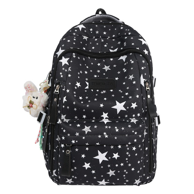 Multi-Compartt Star-Printed Backpack Kalsten