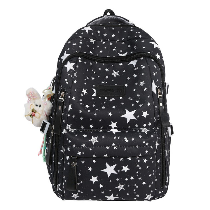 Multi-Compartt Star-Printed Backpack Kalsten