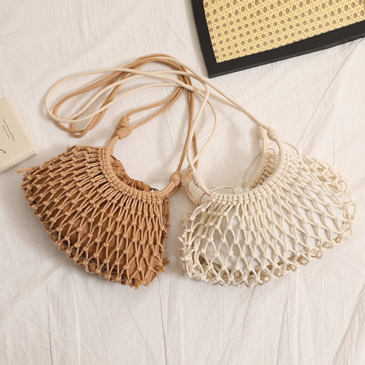 Fine macrame crossbody bag with reinforced carrying strap Kalsten