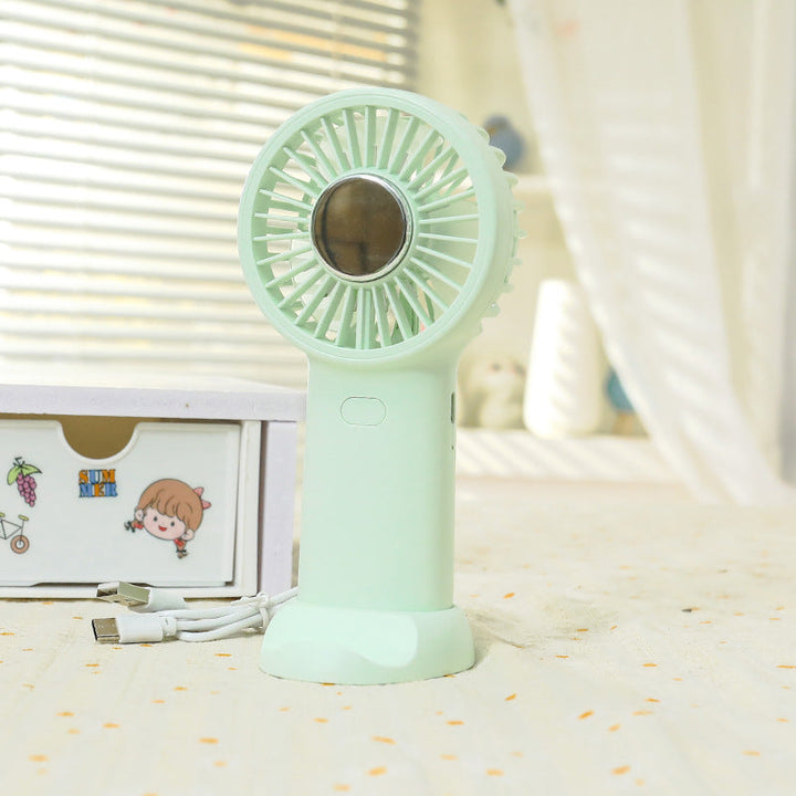 Women's Portable Hand Fan with Ergonomic Handle and USB Charging Function Kalsten