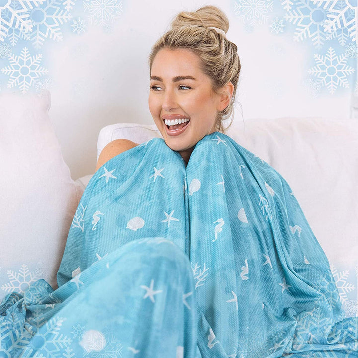 Women’s Fleece Blanket with Maritime Pattern Kalsten
