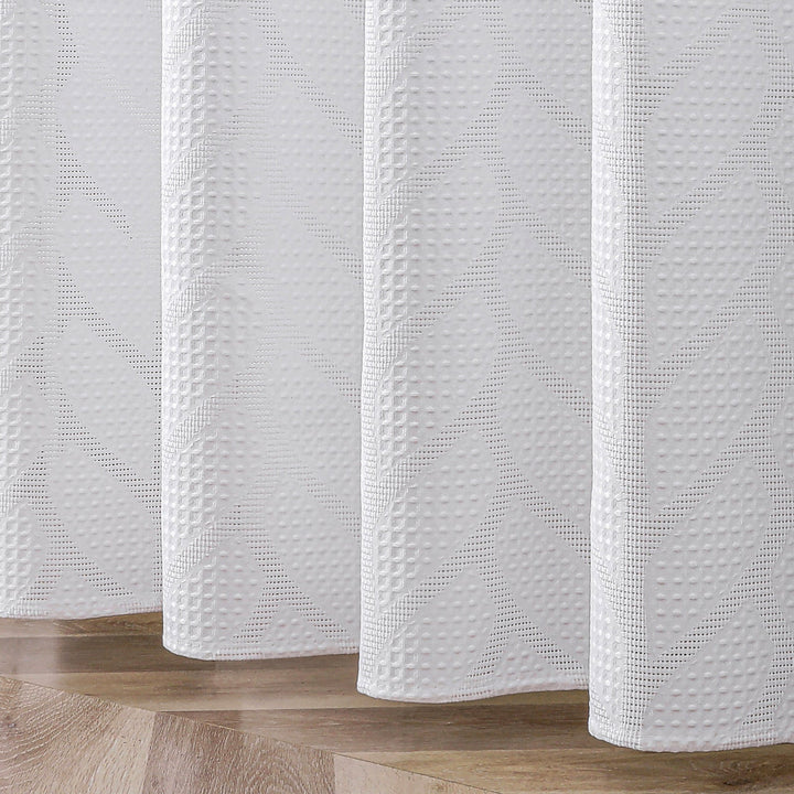 Textured Leaf Pattern Shower Curtain Kalsten