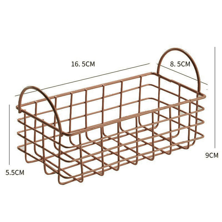 Unisex Wire Storage Basket with Ergonomic Handles Kalsten