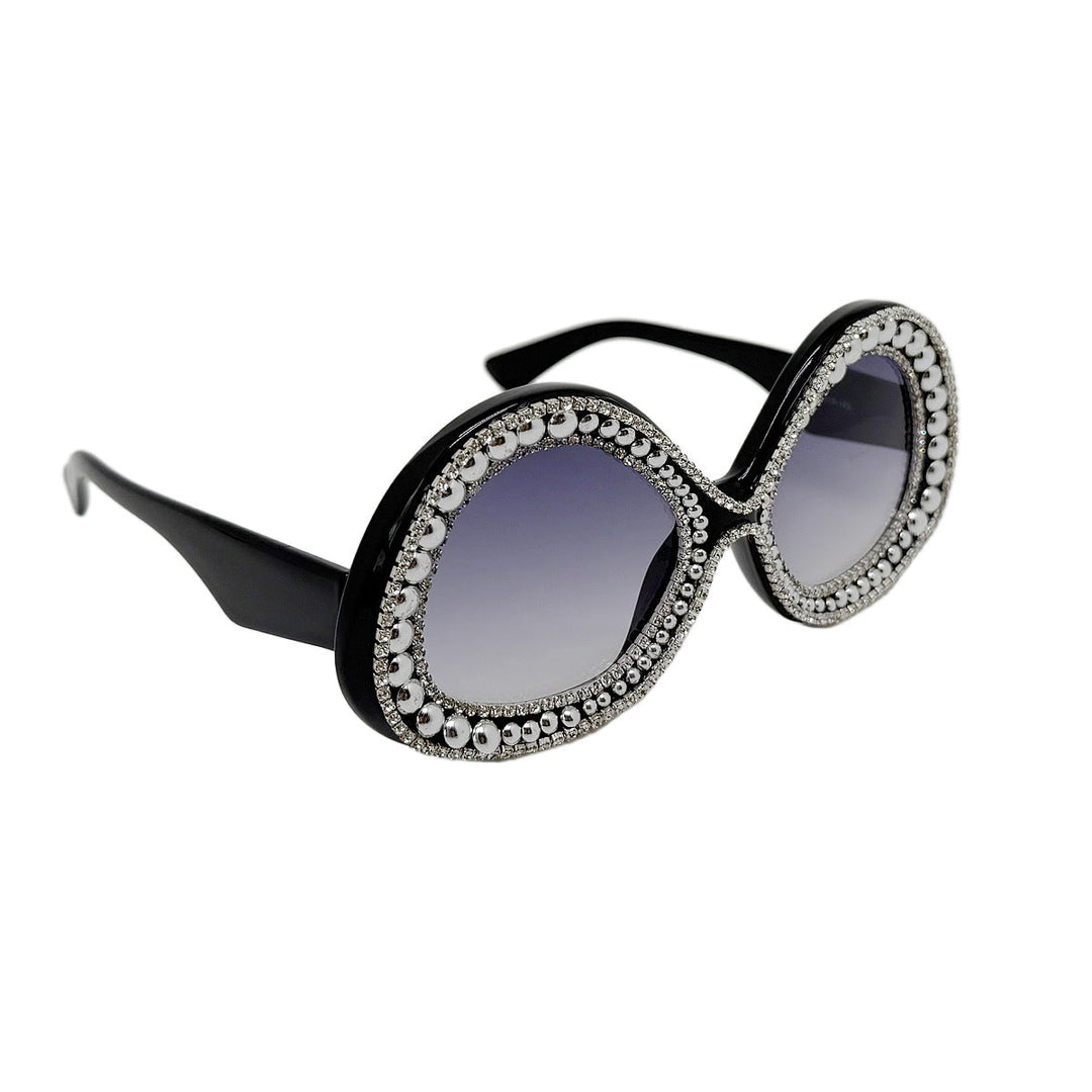 Ladies Glamorous Statement Sunglasses with Sparkling Crystal Frame Kalsten