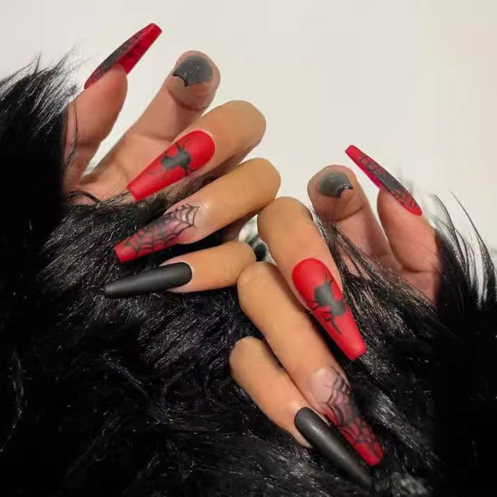 Artistic Press-On Nail Design with Dripping Effect Kalsten