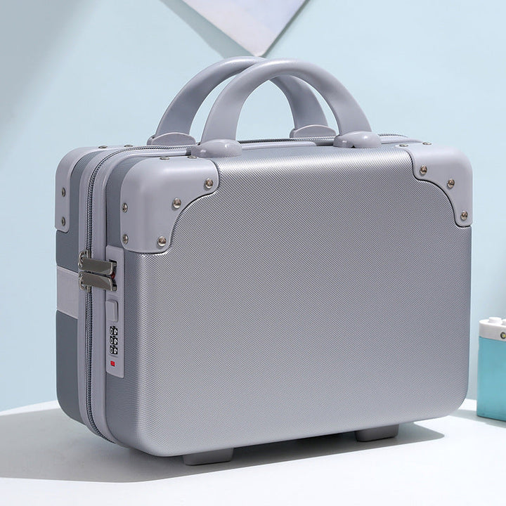 hard-shell vanity carry cosmetic case with reinforced corners and combination lock Kalsten