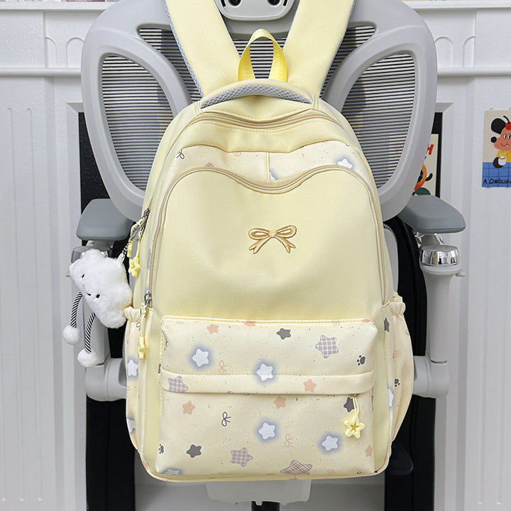 Cute Bunny-Themed Multi-Pocket School Backpack