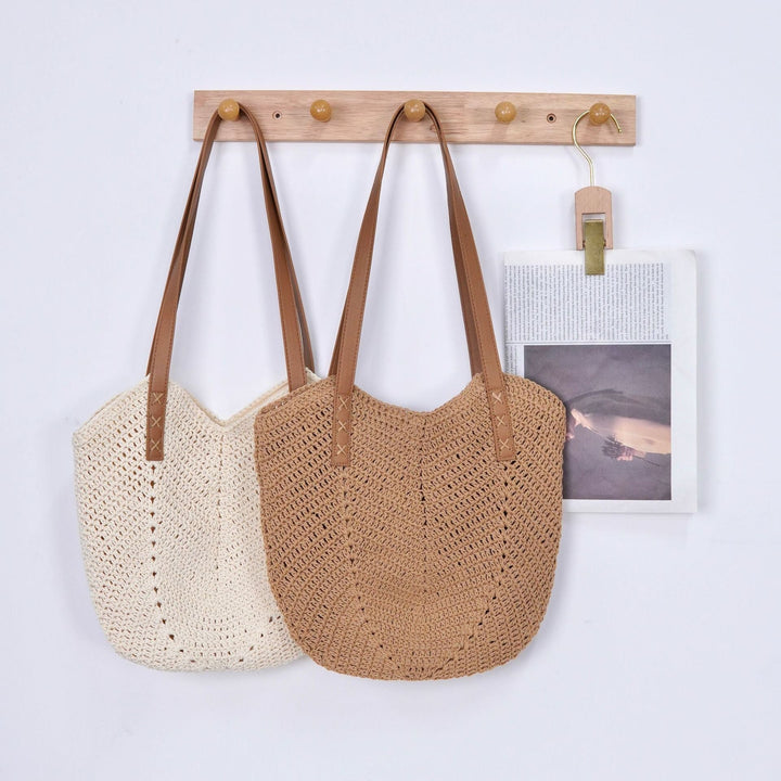 Hand-crocheted shoulder bag with reinforced straps Kalsten