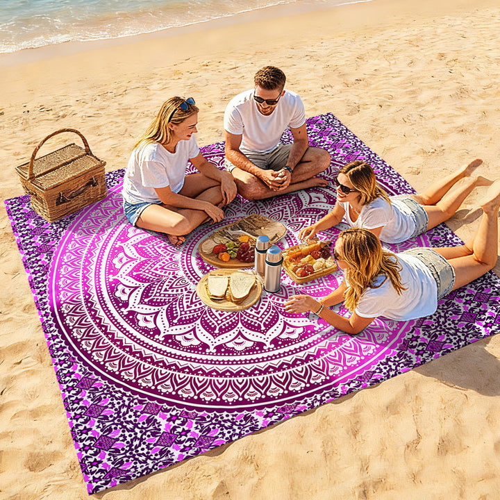 Mandala Design Beach Mat Kalsten