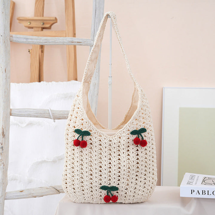 Handcrafted cotton shopper with fruity design Kalsten