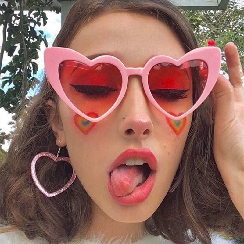 Women's Heart-Shaped Sunglasses with Polarized Lenses and High-Quality Plastic Frame Kalsten