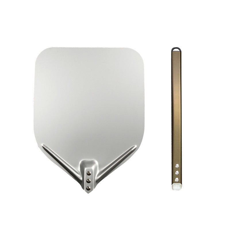 extra-long wooden handled aluminum pizza peel with flat square paddle Kalsten