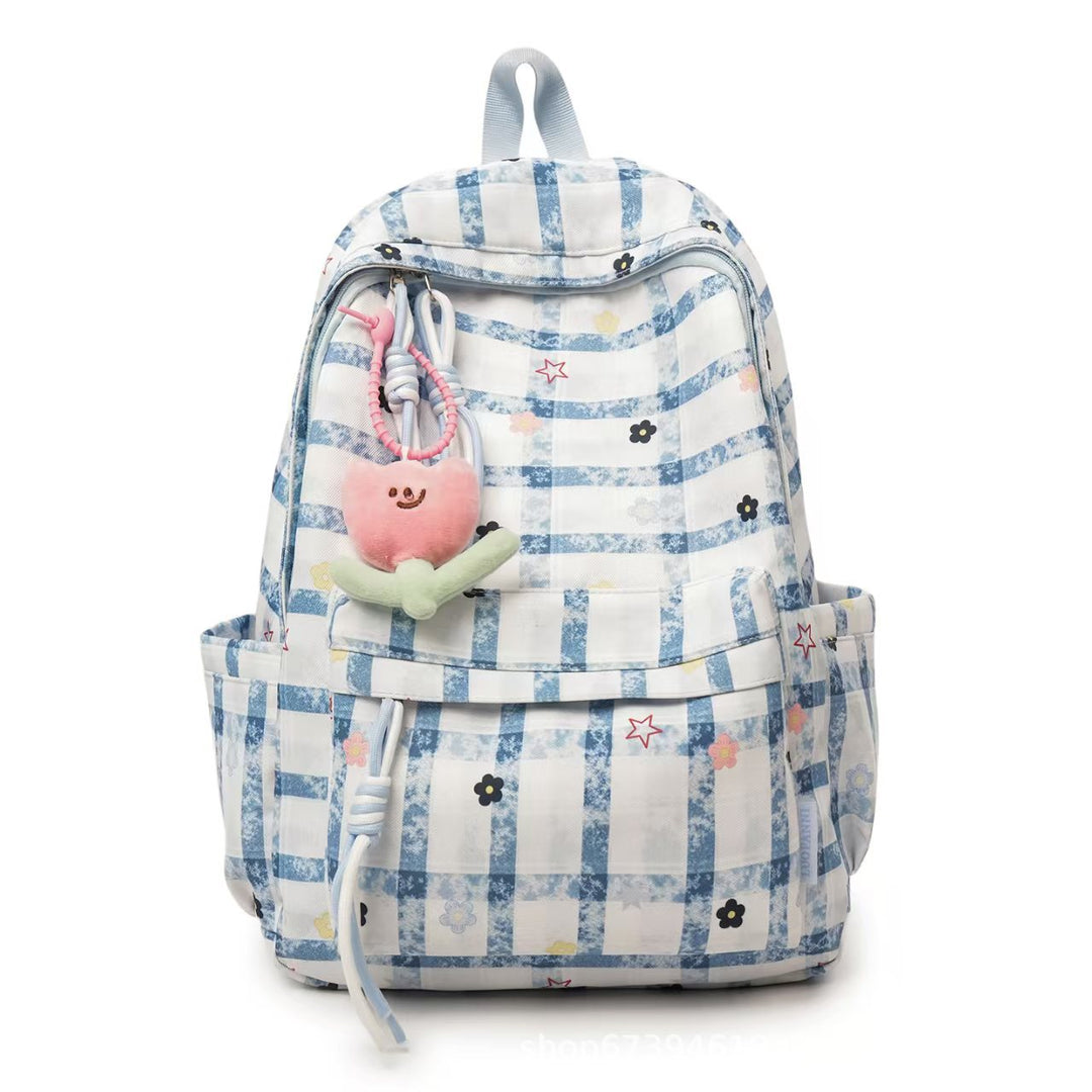 Playful Grid Pattern Backpack Kalsten