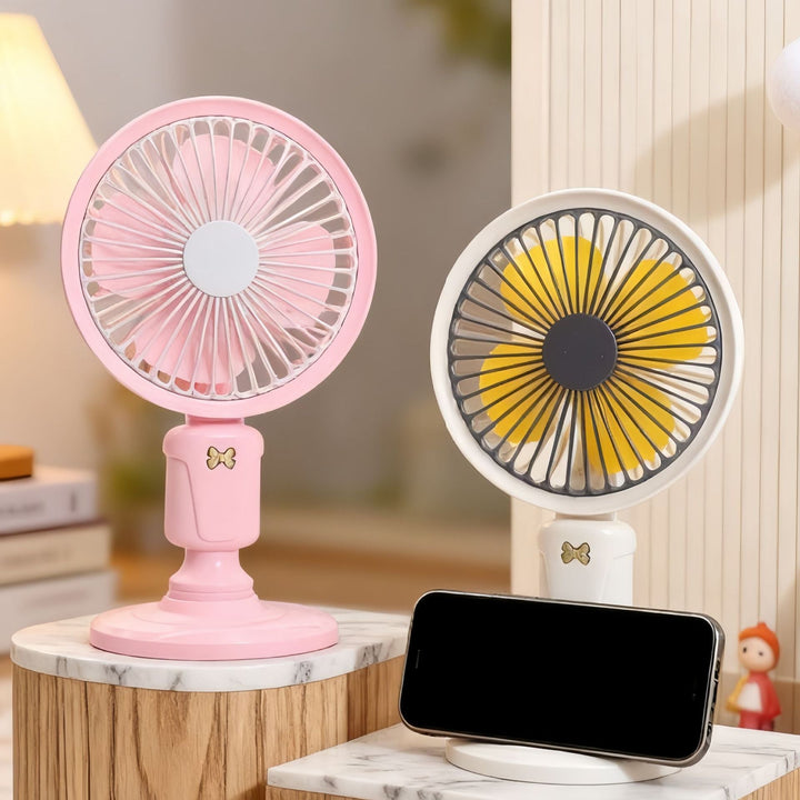 Ladies Portable Table Fan in Playful Design Kalsten