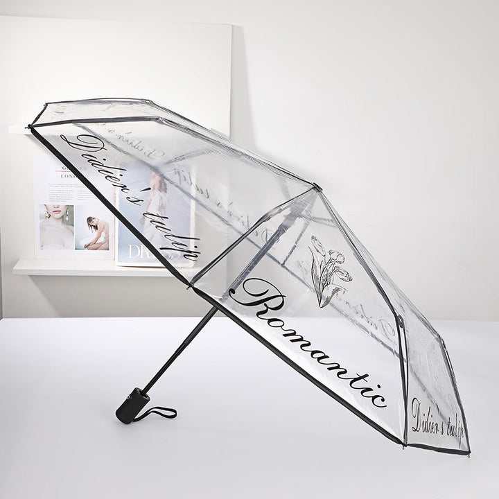 Ladies elegant transparent umbrella with romantic design Kalsten