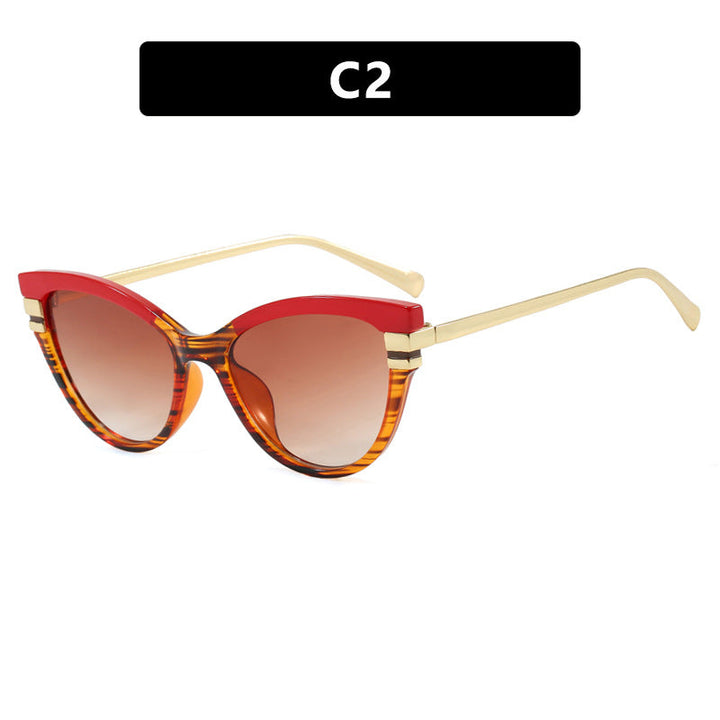 Ladies Cat-Eye Sunglasses with Elegant Metal Accents Kalsten