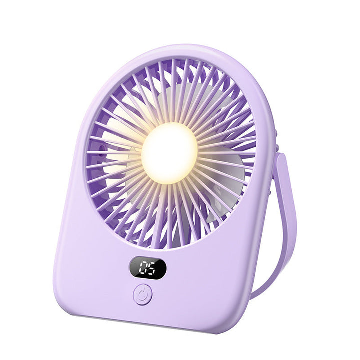 Unisex Rechargeable LED Desk Fan with Digital Display Kalsten