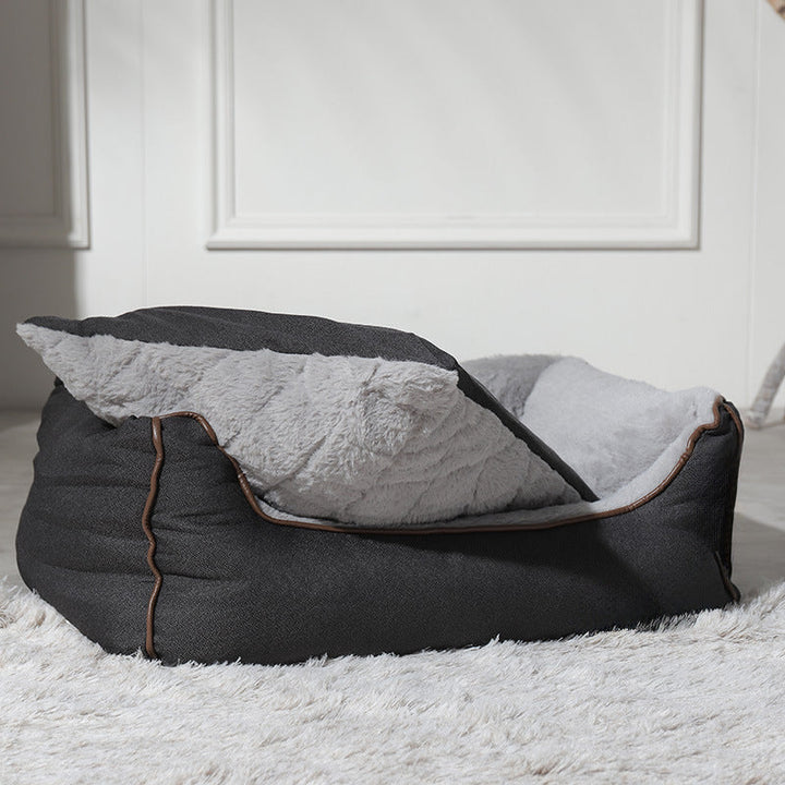 Cozy Quilted Dog Bed