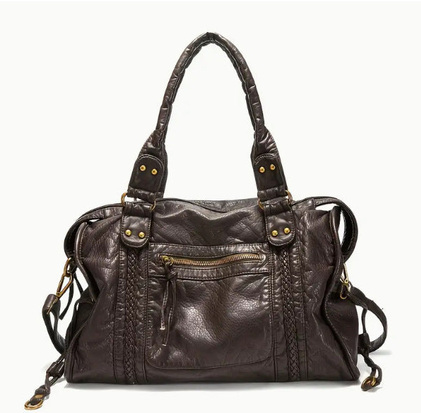 Ladies Shoulder Bag PU Leather Spacious with Laptop Compartment and Adjustable Strap | Kalsten
