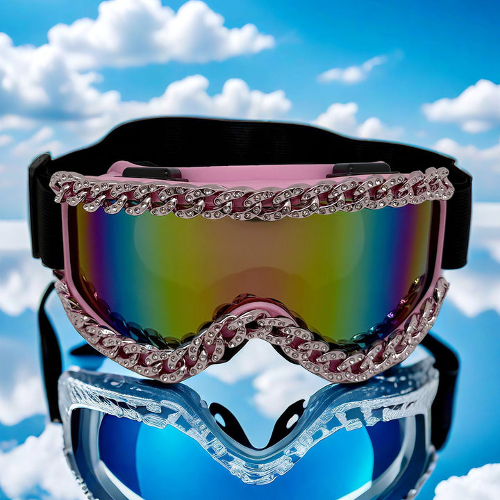 Women's ski goggles with glamorous rhinestone frame Kalsten