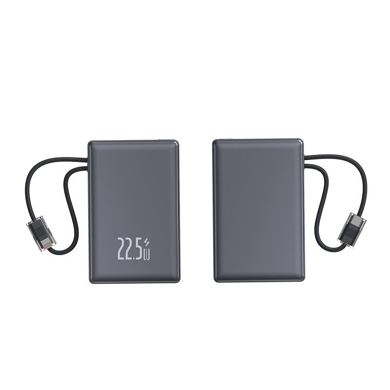 Portable power bank with fast charging function and integrated charging cable Kalsten