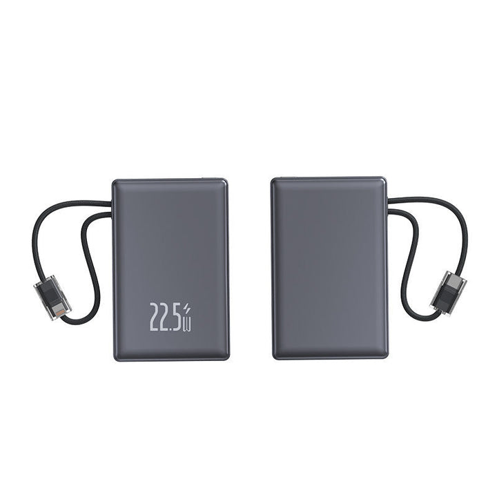 Portable power bank with fast charging function and integrated charging cable Kalsten