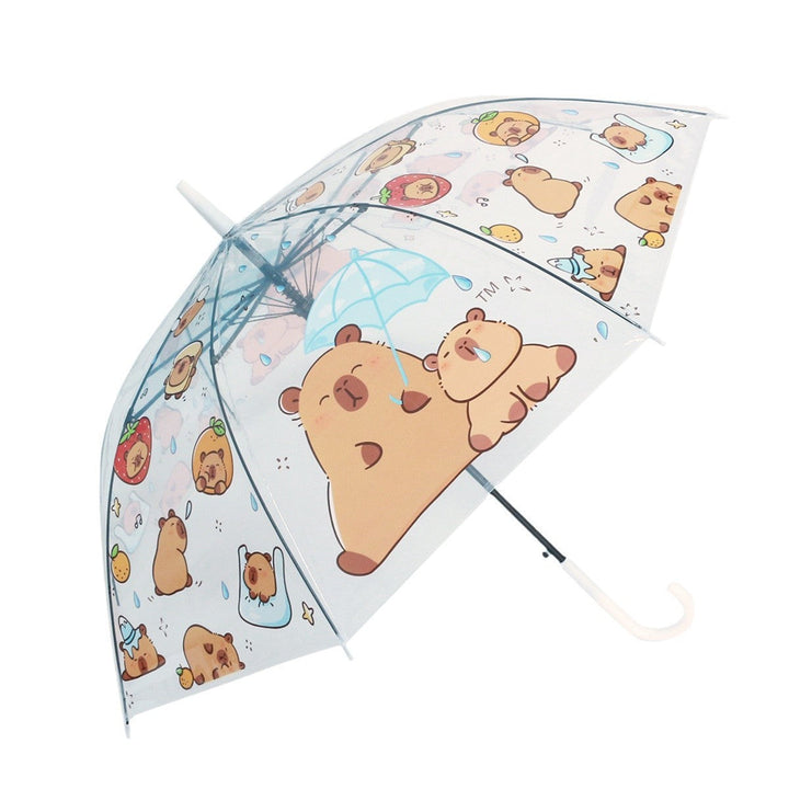 Women Folding Umbrella with Unique Cartoon Bear Design Kalsten
