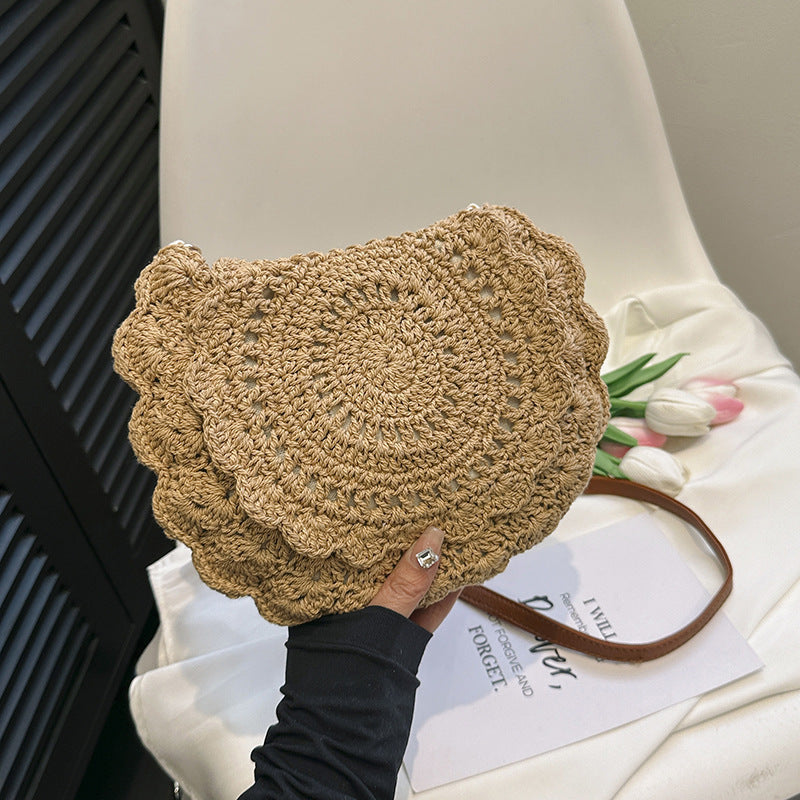 Handmade shoulder bag with floral patterns Kalsten