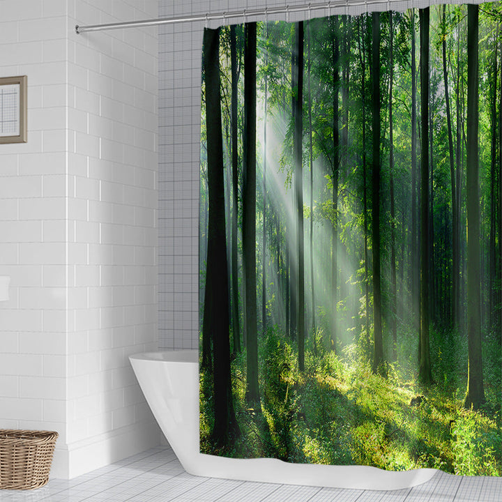 Scenic Garden Print Shower Curtain Kalsten