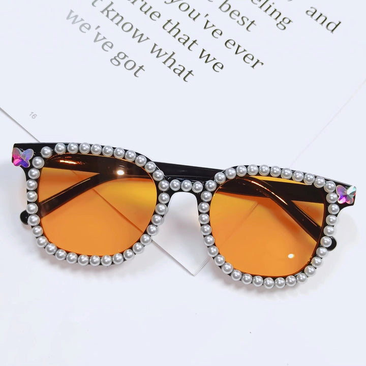 Ladies Glamorous Sunglasses with Pearl Frame Kalsten