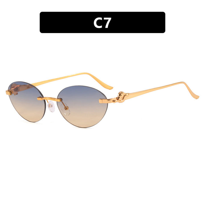 Women's round sunglasses with elegant, semi-transparent frame and fashionable details Kalsten