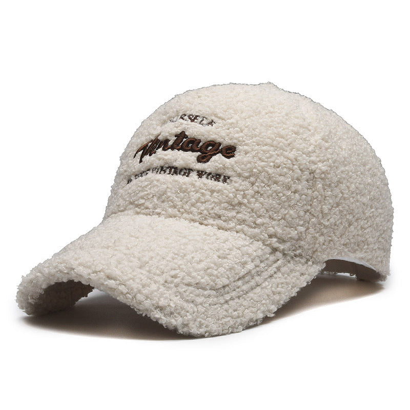 Women's Vintage-Inspired Plush Baseball Cap Kalsten