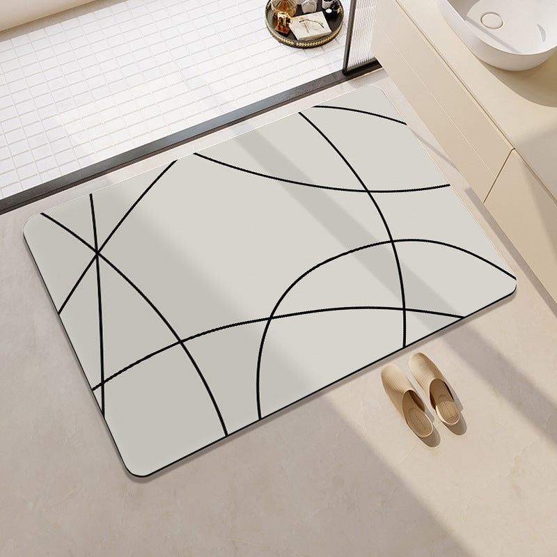 Geometric Pattern Soft Bath Mat Acalora