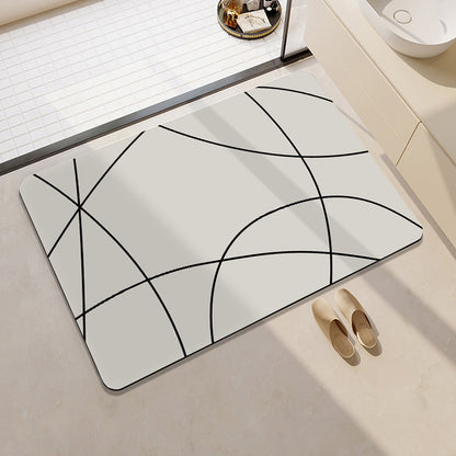 Geometric Pattern Soft Bath Mat Acalora