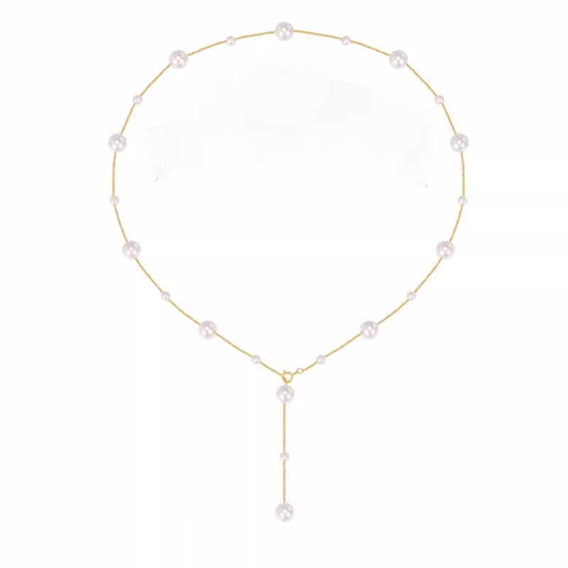 Pearl Drop Lariat Necklace Kalsten