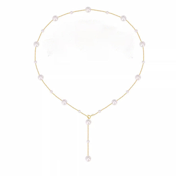 Pearl Drop Lariat Necklace Kalsten