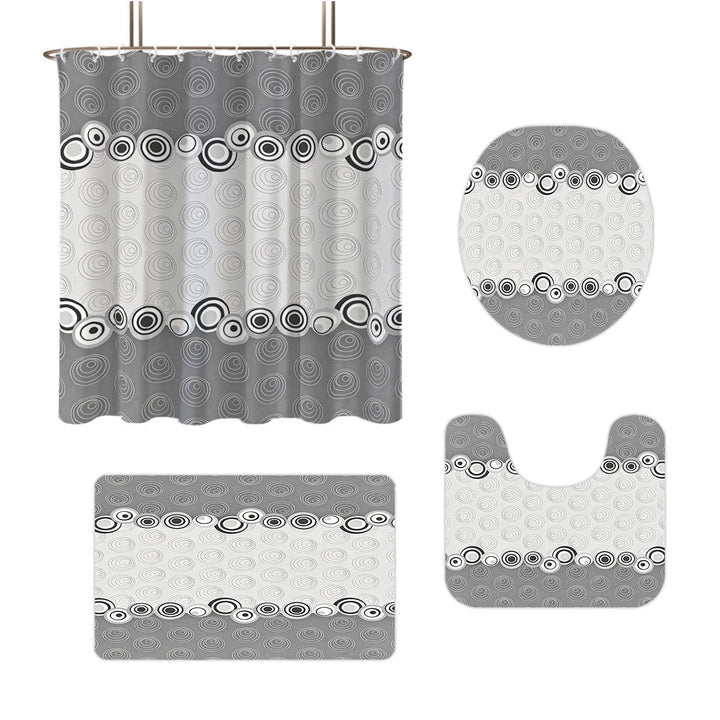 Abstract Design Four-Piece Digital Bathroom Set Kalsten