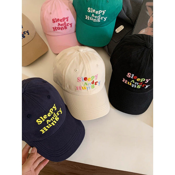 Women's Relaxed Cotton Baseball Cap with Playful Embroidery Kalsten