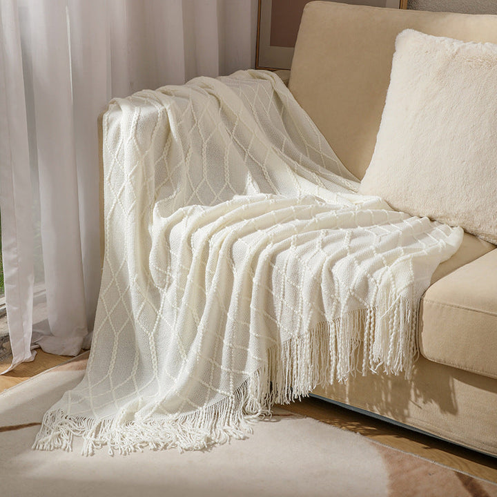 Ladies stylish throw blanket with textured design Kalsten