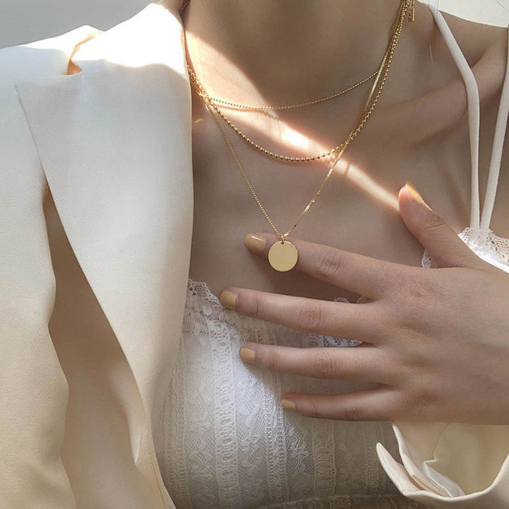 Layered Dainty Pendant Necklace Kalsten