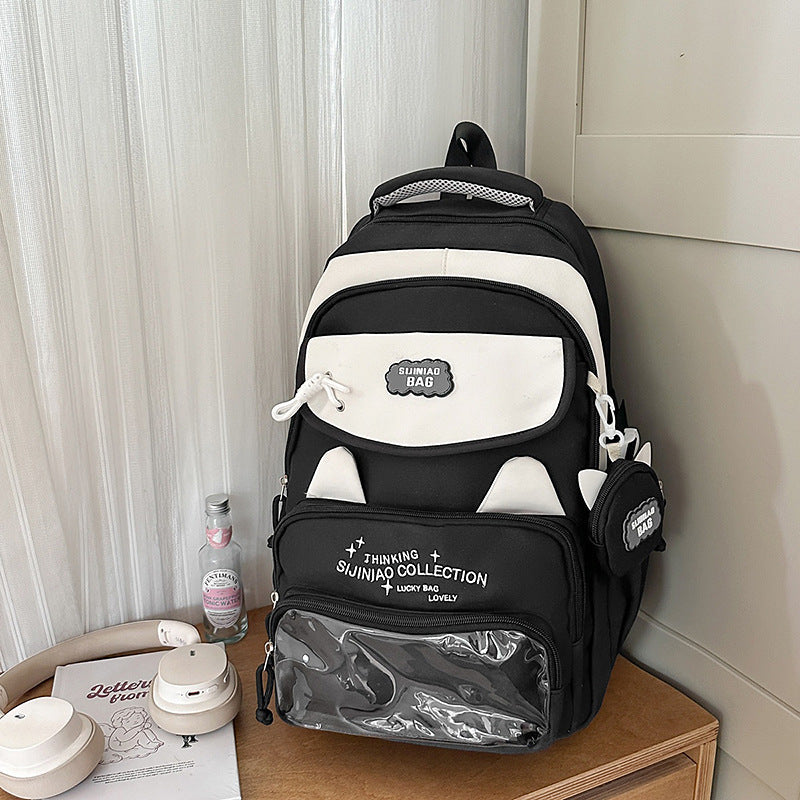 Playful Multi-Compartment School Backpack