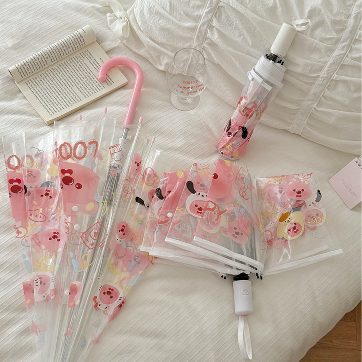 Ladies Foldable Umbrella with Cute Animal Motifs Kalsten