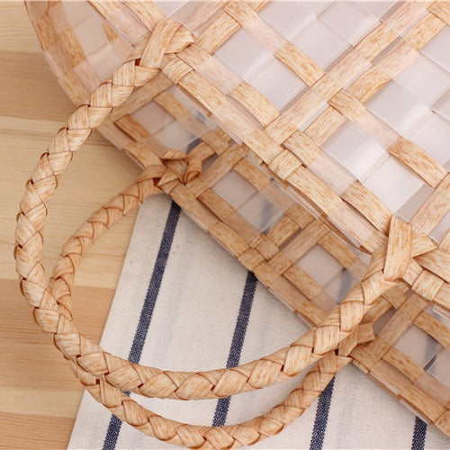 Spacious beach bag with transparent design Kalsten