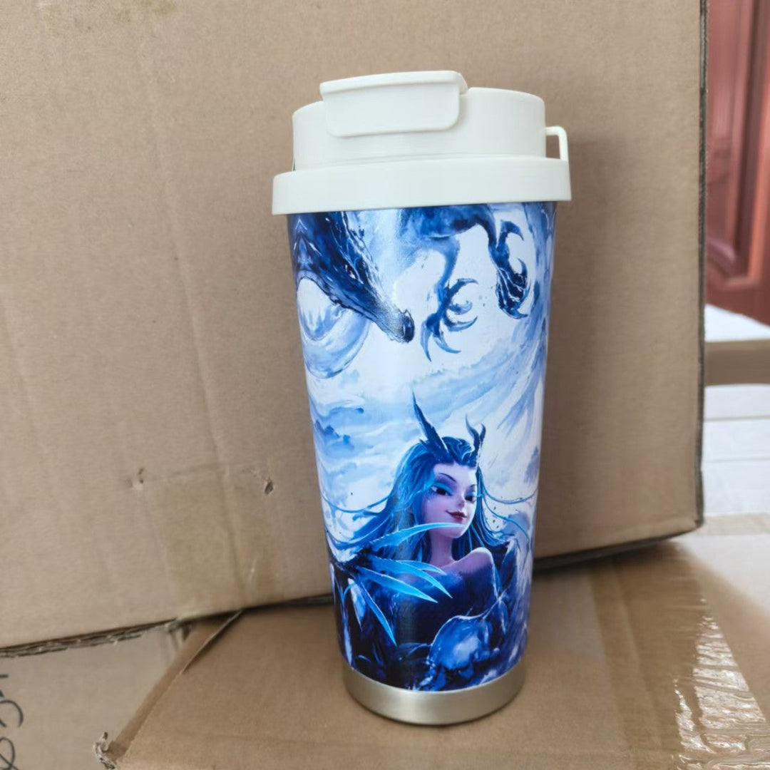 Women's Thermal Mug with Fiery Design Kalsten