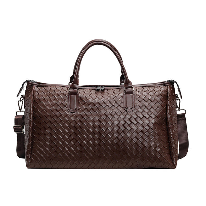 Handcrafted Travel Bag Made of Woven Leather Kalsten