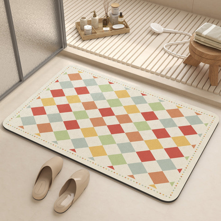 Playful Cartoon Dog-Themed Bath Mat Kalsten