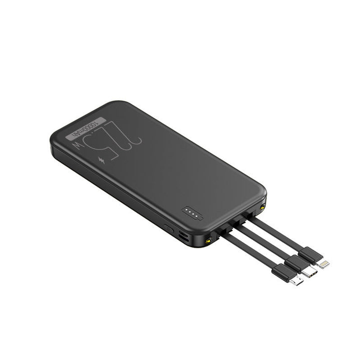 Power bank with integrated multifunctional cables Kalsten