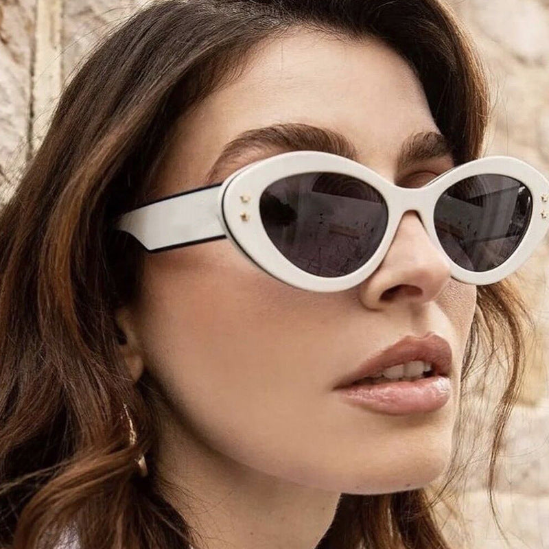 Ladies Cat-Eye Sunglasses with Luxurious Plastic Frame and Decorative Accents Kalsten