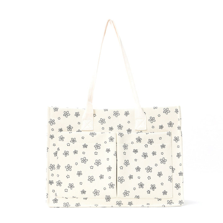 Shopping bag with floral pattern and practical exterior pockets Kalsten